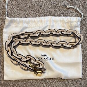 Coach Cream Bag with Chain Strap